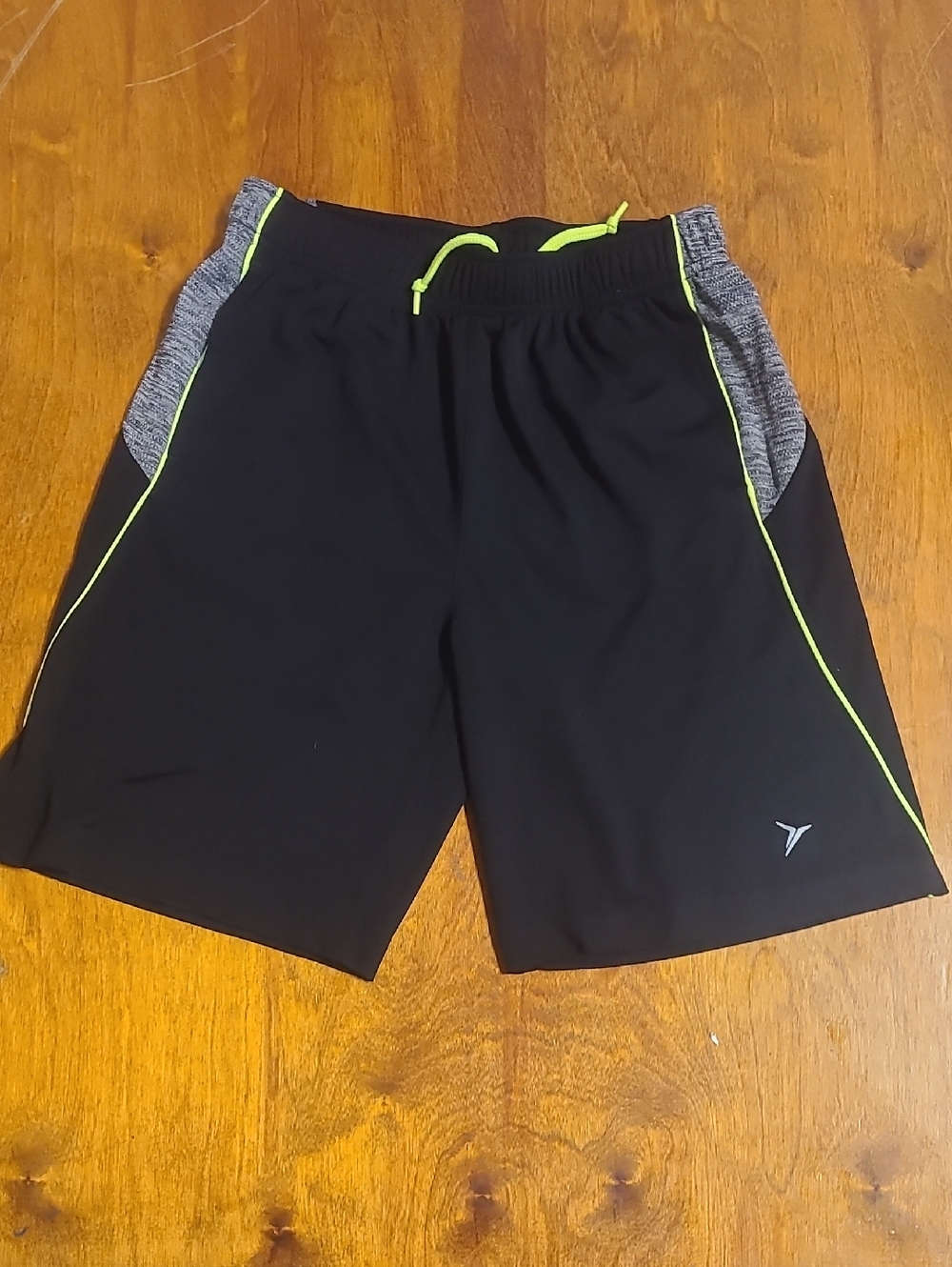 Boy's Old Navy Black Shorts with Neon Lime Trim
